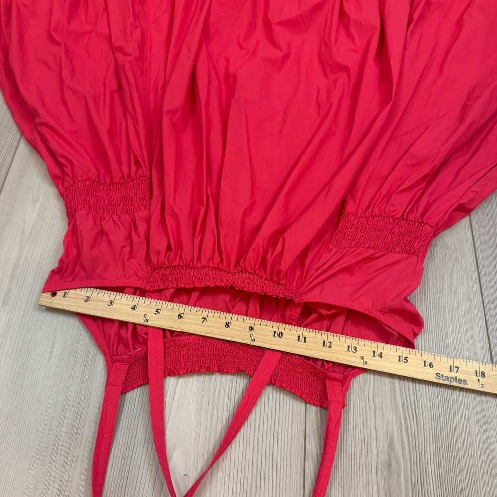 Daily Practice Anthropologie Tiered High-Low Midi Dress Pink Smocked Small - Picture 11 of 13